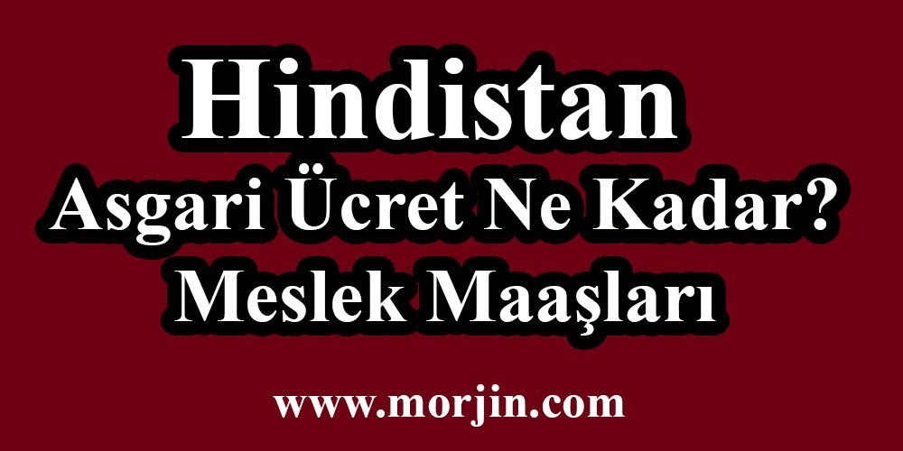 Hindistan Asgari Ücret ve Meslek Maaşları